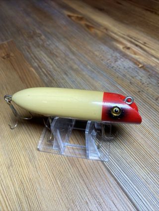 Vintage Fishing Lure South Bend Bass Oreno Glass Eye Wood Great Old Bait
