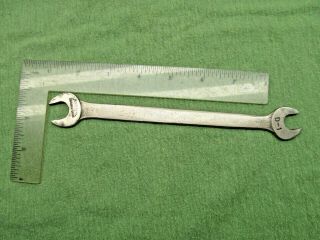 Vintage Duro - Chrome D - 1 17/32 " X 7/16 " Double Open - End Tappet Wrench,  U.  S.  A.
