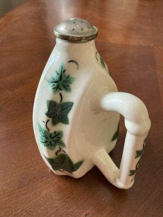 Vintage Laundry Sprinkler Bottle Shaped Like An Iron With Ivy