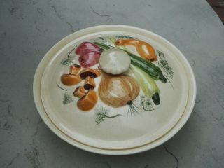 Vintage Hand Painted Vegetable Dish Los Angeles Potteries 1971 Covered Casserole