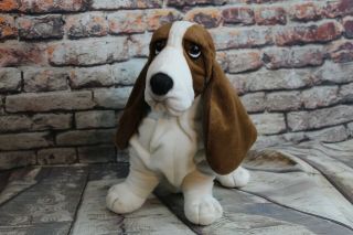 Vintage Presents Bassett Hound Dog Realistic Plush Hush Puppies Stuffed Toy