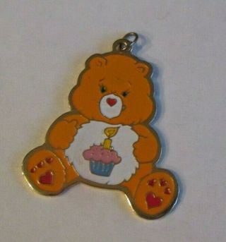Vintage 1983 Care Bears Birthday Bear Charm Pendant Cupcake Signed Agc H Eldon