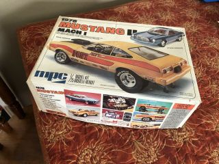 Vtg.  Mpc 1978 Ford Mustang Mach 1 1/25th Scale (built) With Box Usa