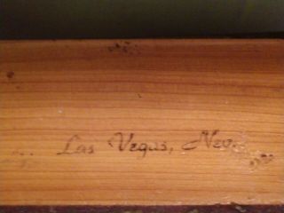 Vintage Las Vegas Nevada Golden Nugget Casino Ashtray In Wooden Case 2