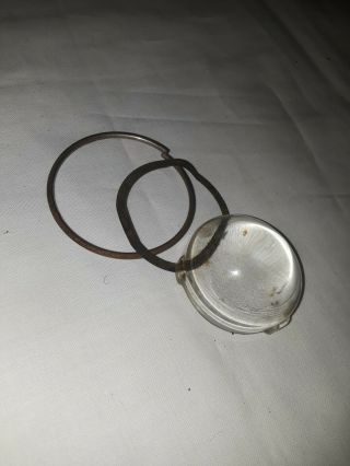 Vintage Singer Sewing Machine Glass Lens Round Light 66 99 128 (q506) B