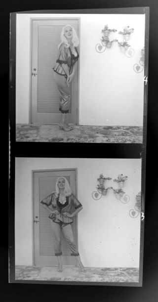 2 Vintage Nude Bunny Yeager Self Portraits Camera Negative.  From Estate