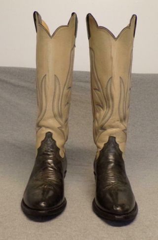 Vintage Justin Western Cowboy Tall Leather Riding Casual Boots Women 