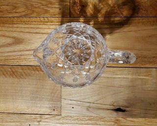 Vintage Crystal Cut Glass Creamer Pitcher/ around 3 