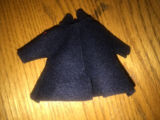 Vintage Vogue Ginny Doll Clothes Tagged Navy Blue Pea Coat Four Buttons 2