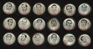 1964 - 65 Coca - Cola York Rangers Bottle Cap Team Set X18 Vintage Hockey Nhl