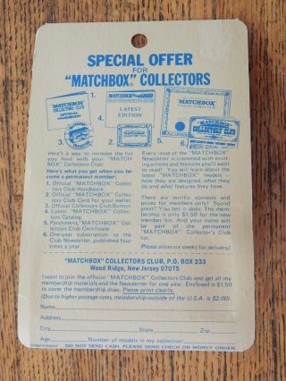 Matchbox Superfast Lesney 3 Moteverdi on Blister Card Vintage Toy 2