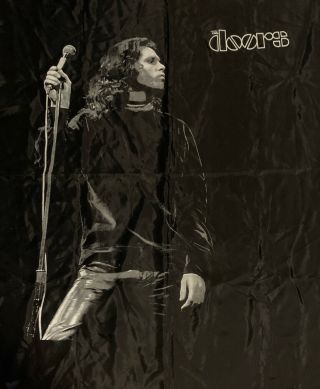Vintage The Doors Fabric Textile Poster Flag Banner Jim Morrison Black 36 " X 44 "