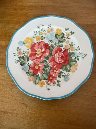 The Pioneer Woman Vintage Floral Salad Plate 8.  5” Euc