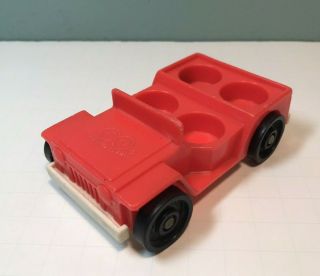 Vintage Fisher Price Little People 4 Seater Jeep Car Red From 990 A - Frame House