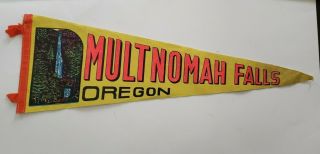Vintage Felt Souvenir Pennant Multnomah Falls Oregon