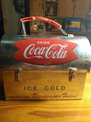 Vintage Coca - Cola Mini Lunchbox 2001 Metal Tin Lunch Box