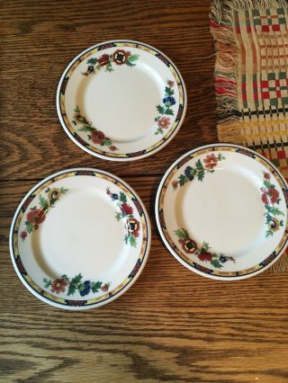 Vintage Syracuse China " Dewitt Clinton " Pattern Restaurant Ware 3 - 6.  5” Plates
