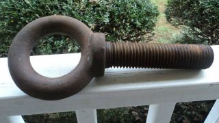 Vintage Huge Lifting Eye Bolt 10.  5 " Long By 4.  5 " Wide,  Weighs Over 5 Lbs,