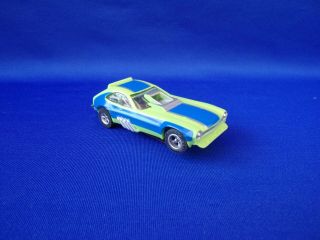 $1 - 7 Day NEAR Vintage Aurora AFX Lime Green Blue Ford Pinto Funny Car Slot 3