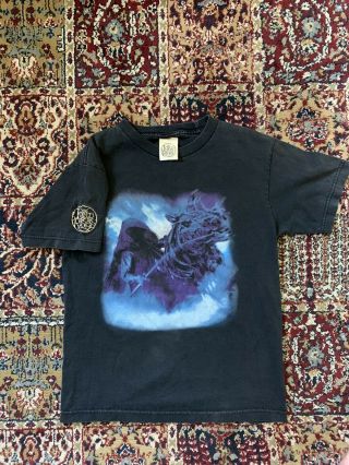 Lord Of The Rings Black Rider Vintage T Shirt 90s Kids Xl/adult S