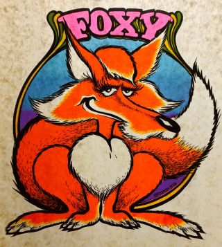 Vintage Classic Roach 1973 Foxy Iron On Transfer Fox Dayglo