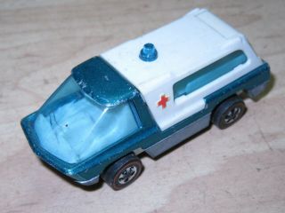 Vintage Red Line Hot Wheel 1969 The Heavy Weights Ambulance Played With