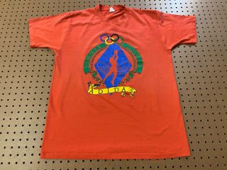 Large - Vtg 80s 90s Usa Olympic Summer Games Single Stitch Adidas T - Shirt Usa