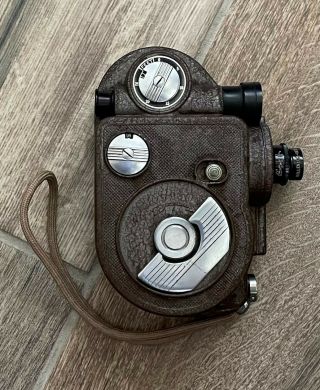 Vintage Revere Model 88 Double - 8mm Cine Camera With Leather Case