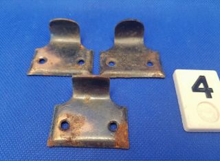 3 Small Vintage Japanned Copper Flash Steel Hook Sash Lifts - B4paca