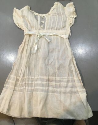 Antique 1890 Dress For Large German Or French Doll.  Dress 21 " Long