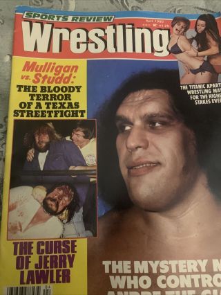 Sports Review Wrestling April 1980 Andre The Giant Cover - Vintage