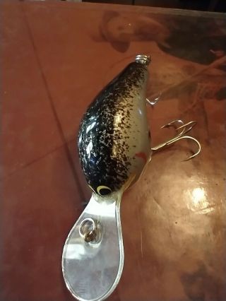 Vintage Bagley Diving B 2 Lure Unmarked Lip All Brass In Awesome Color OSS 3