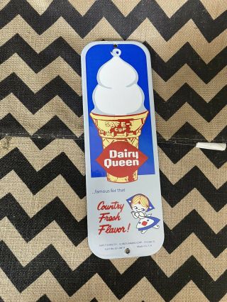 Vintage Porcelain Dairy Queen Advertising Sign