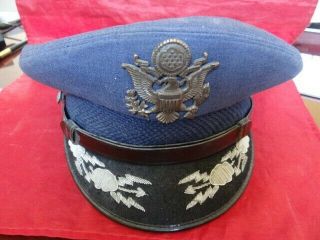 Fine Vintage Air Force " Flight Ace " Us Military Officer Dress Hat
