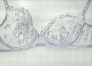 Vintage Christian Dior 4251 Lace Mesh Underwire Bra Size 34b In Orchid
