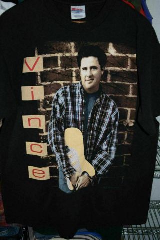 Vince Gill Vtg 1995 90s Tour Dates Concert T Shirt Men 