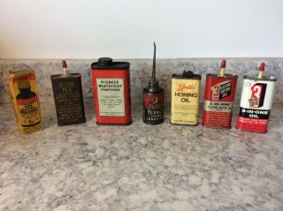 Vintage Oil Cans.  Texaco,  Smiths,  3 In 1,  Pioneer And More.