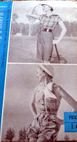Lovely Vtg 1950s Halter Pants & Shirt Woman 
