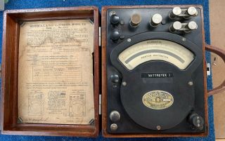 Weston Watt Meter 1.  5kw 1500w Wood Case 1920 