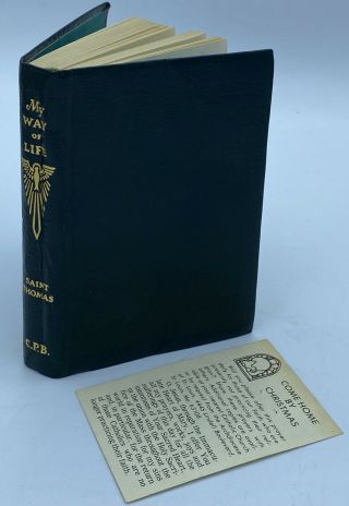 1952 St.  Thomas Summa Theologica,  My Way Of Life Catholic Vintage Pocket Book