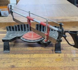 Vintage Tools Craftsman Miter Box & Saw Antique Woodworking Back Saw Exclnt ☆us