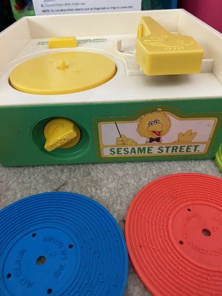 Vintage 1984 Fisher - Price Sesame Street Record Player all Five Records 2