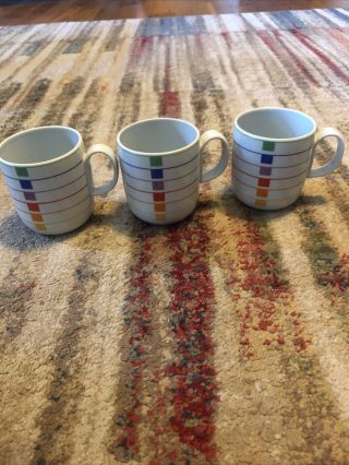 Vintage Harmony Block Vista Alegre Jack Prince Sextet Set Of 3 Coffee Mugs Cups