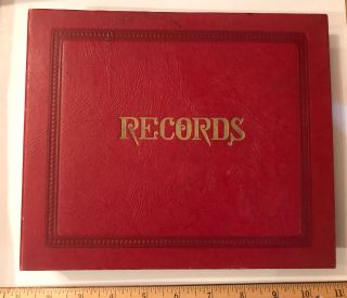 Vintage 45 Rpm 7 " Vinyl Record Storage Books With 11 Records