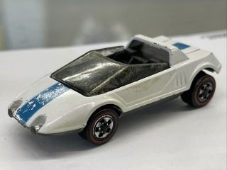 Vintage Mattel Redline Hot Wheels Jack Rabbit White Car 1969