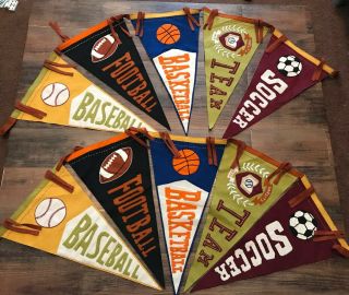 The Company Store Vintage Sports Banners 2vintage Kids Sports Pennant Banner Set