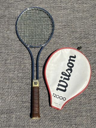 Wilson T2000 Vintage Tennis Racquet 4 5/8 Grip With Case