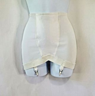 True Vintage Sears Nylon Tummy Flattener Garter Belt Garter Clips Plus Size 2x