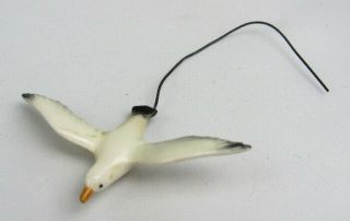 Vintage (1976 - 1982) Hagen Renaker Miniature Flying Seagull on Wire Figurine 2