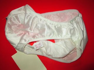 VTG 1990 ' s SHEER Nylon STRETCH SATIN Hi - Cut Bikini Panties by LovePats 6 MEDIUM 2